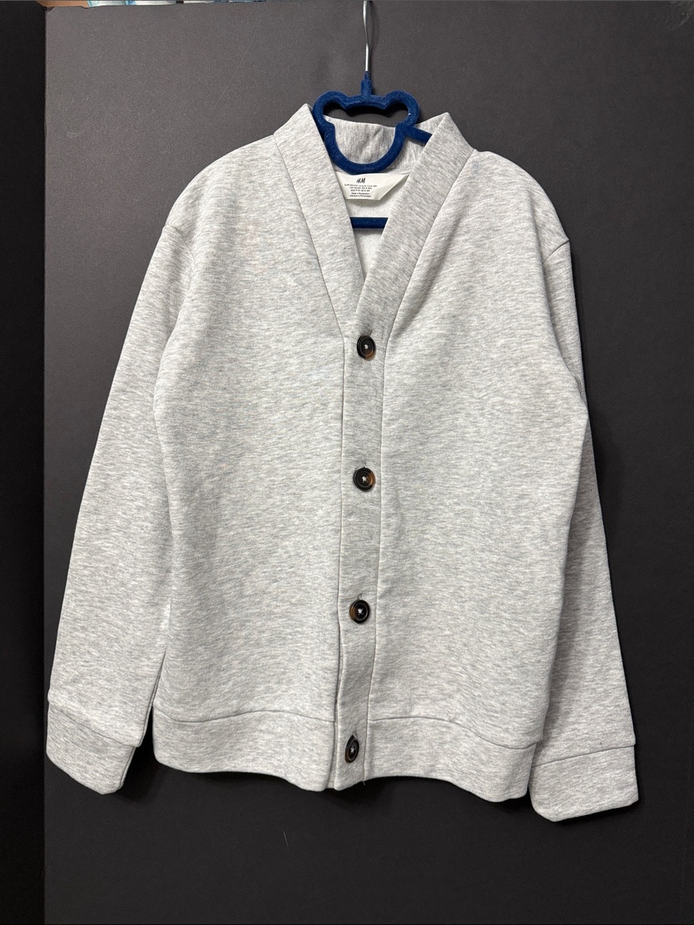 H&M Gray Shawl-Collar Cardigan